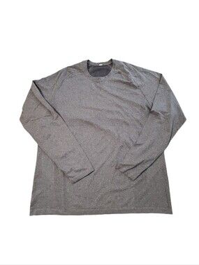 Lululemon Men's Gray Stretch Your Head Tech Long Sleeve Shirt XXL